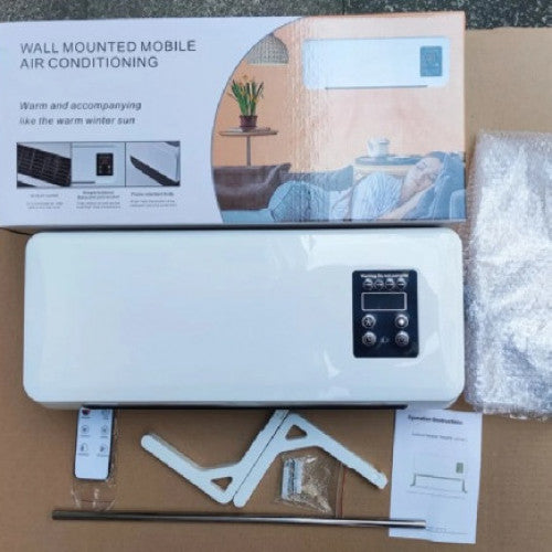 Mini ventilador eléctrico de pared con calefacción, ventilador de verano con control remoto